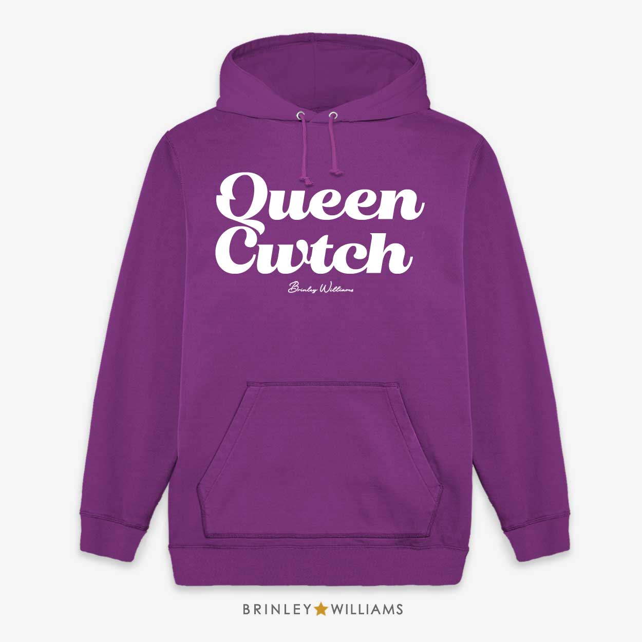 Queen Cwtch Unisex Welsh Hoodie - Purple