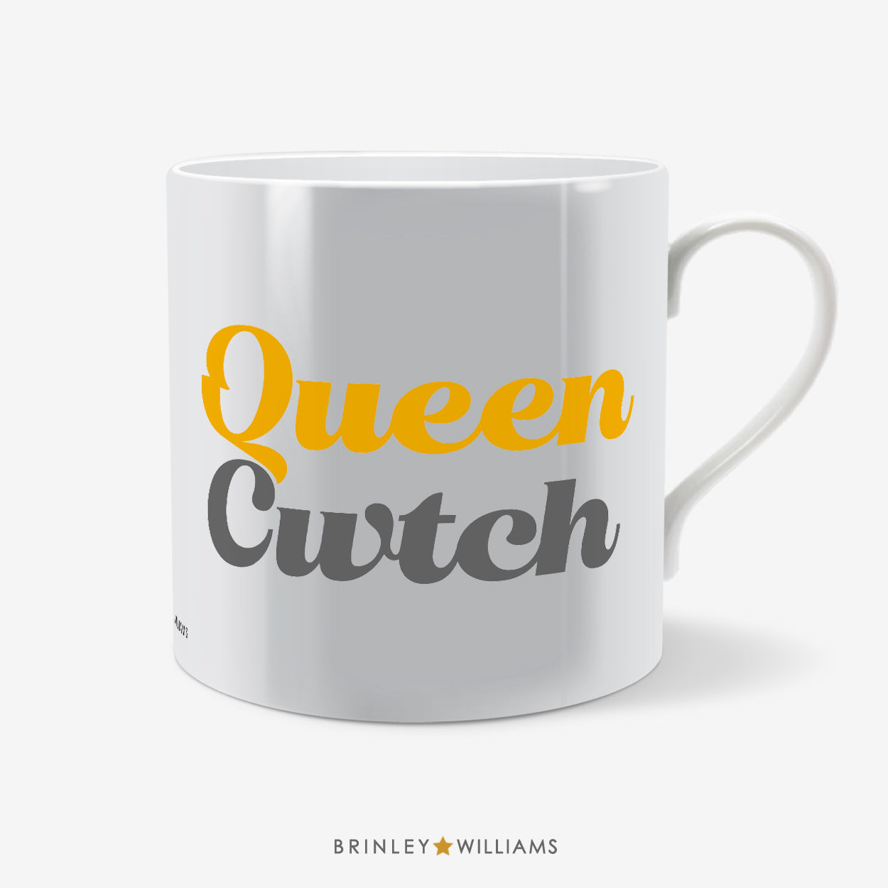 Queen Cwtch Welsh Mug - Yellow