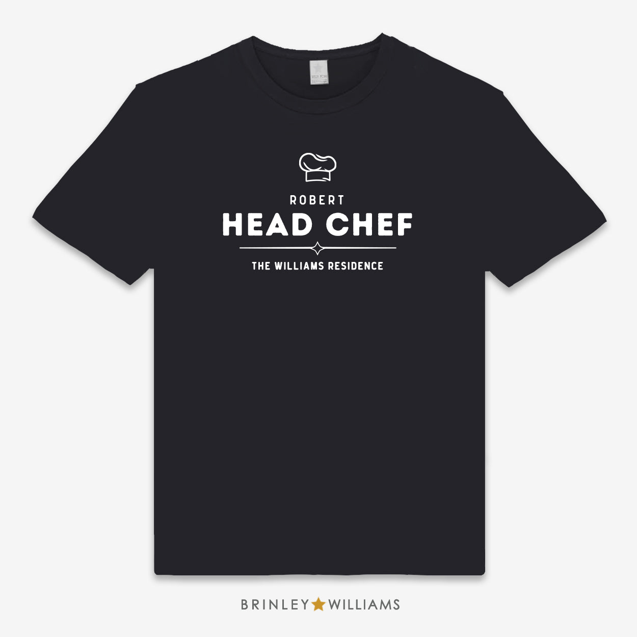 Personalised Resident Head Chef Unisex T-shirt - Black