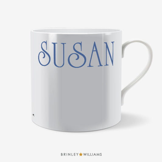 Rim Name Personalised Mug - Blue