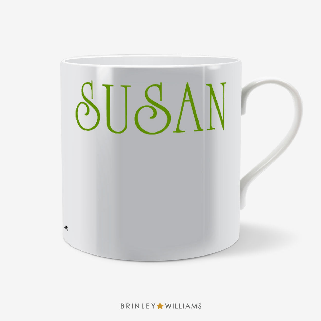Rim Name Personalised Mug - green