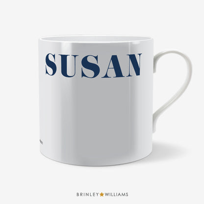 Rim Name Personalised Mug - Navy