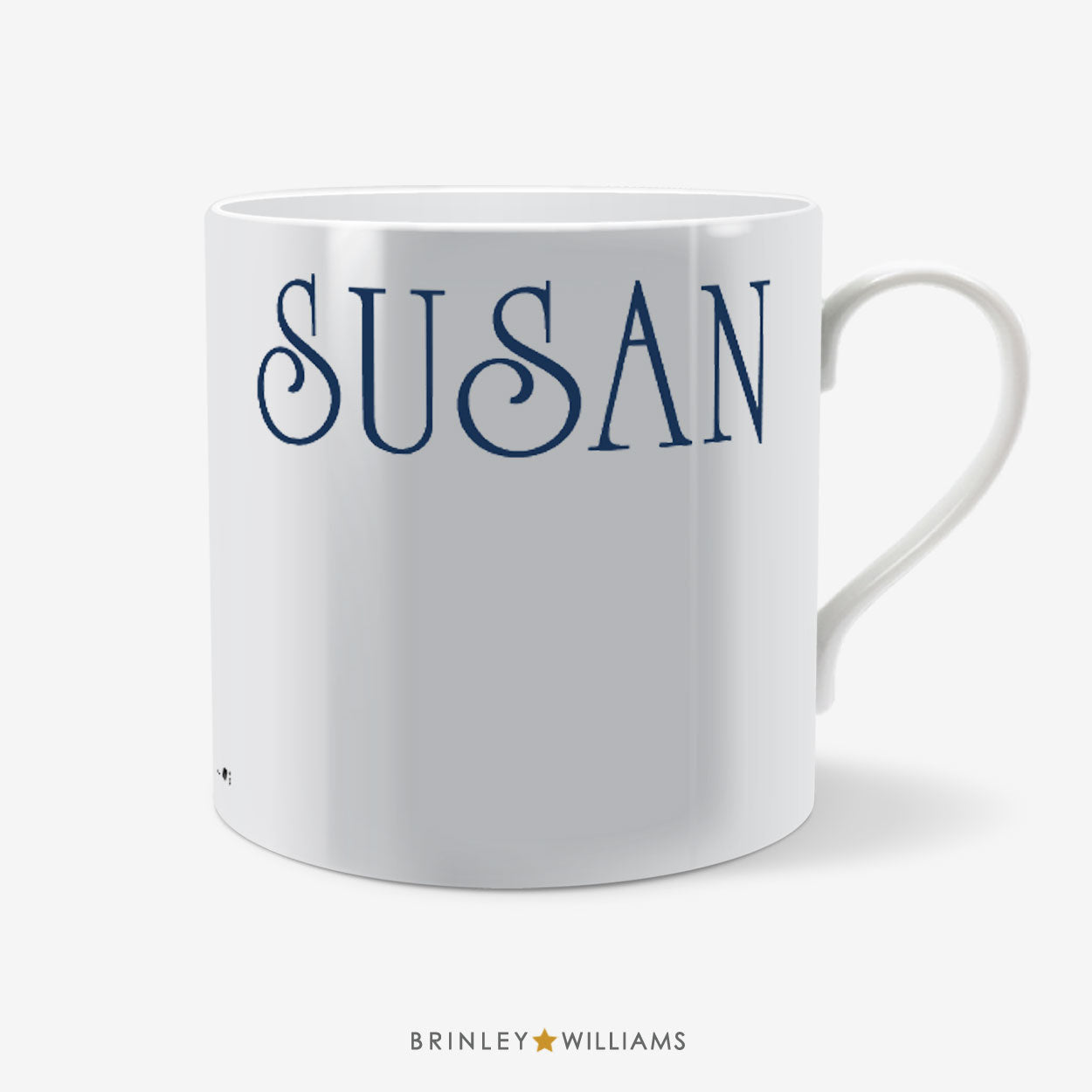 Rim Name Personalised Mug - navy