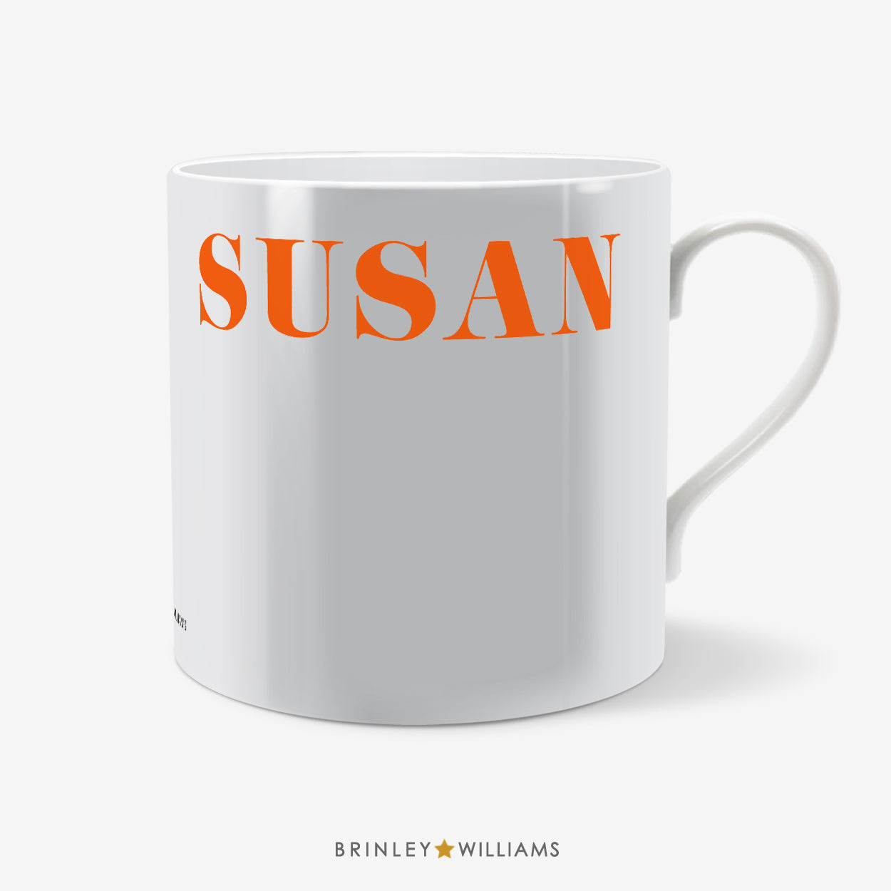 Rim Name Personalised Mug - Orange