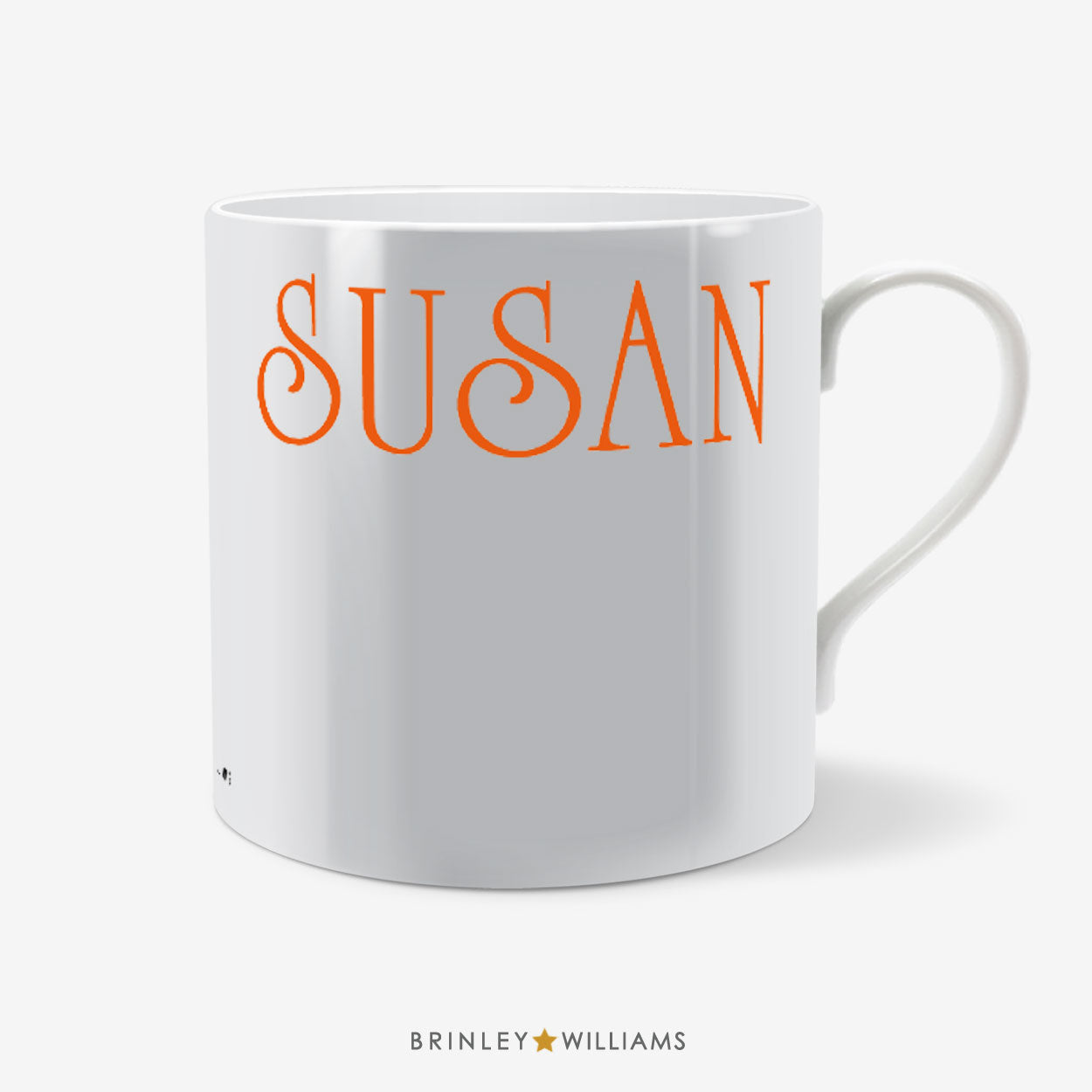 Rim Name Personalised Mug - orange