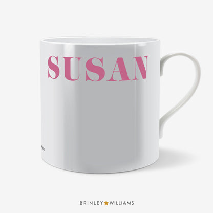 Rim Name Personalised Mug - Pink