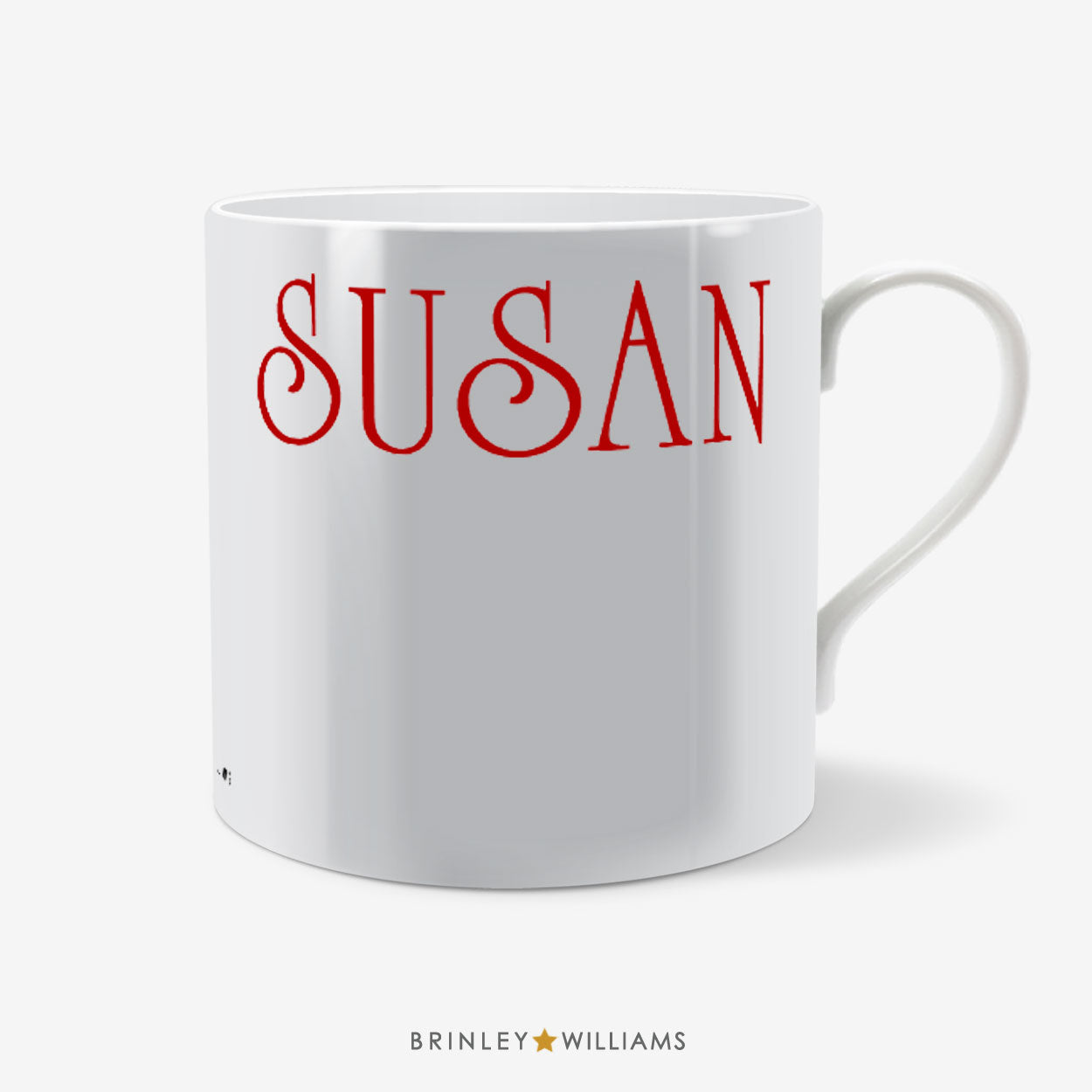 Rim Name Personalised Mug - red