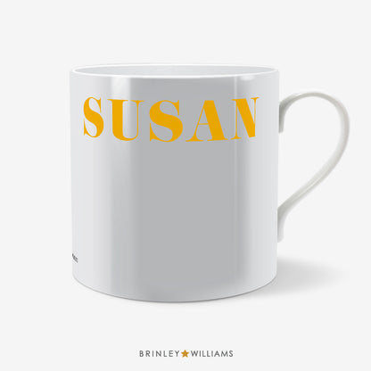 Rim Name Personalised Mug - Yellow