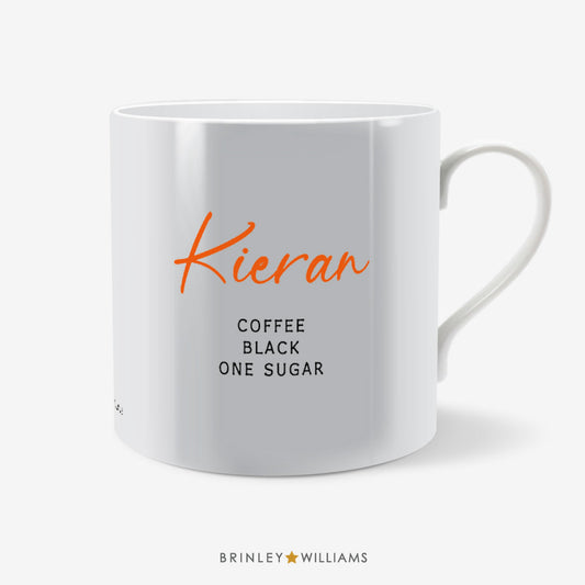 Scripted name Personalised Mug - Orange