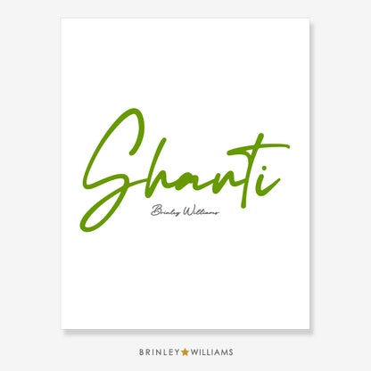 Shanti Wall Art Poster - Green