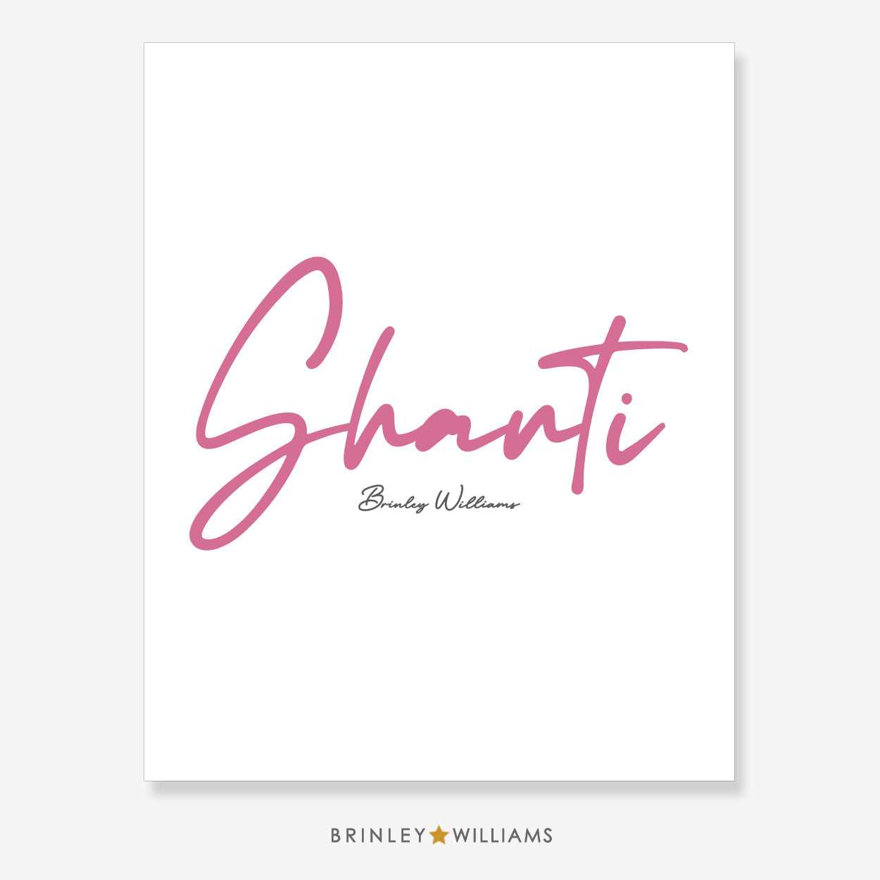 Shanti Wall Art Poster - Pink
