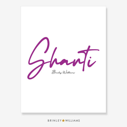 Shanti Wall Art Poster - Purple