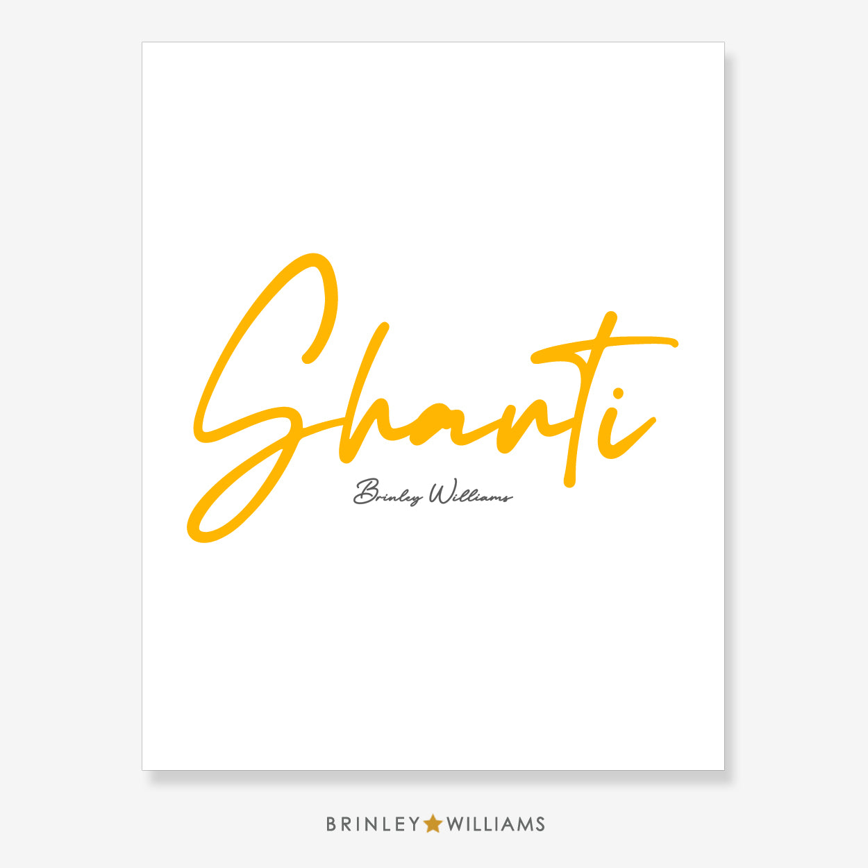 Shanti Wall Art Poster - Yellow