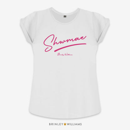 Shwmae Rolled Sleeve T-shirt - White