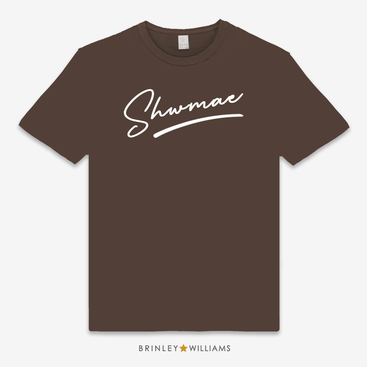 Shwmae Unisex Classic Welsh T-shirt -Chocolate Brown 