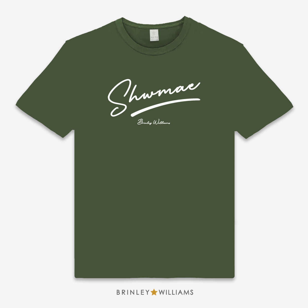 Shwmae Unisex Classic Welsh T-shirt - Military Green