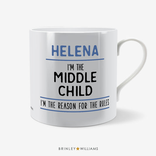 Sibling - Middle Child Personalised Mug - Blue