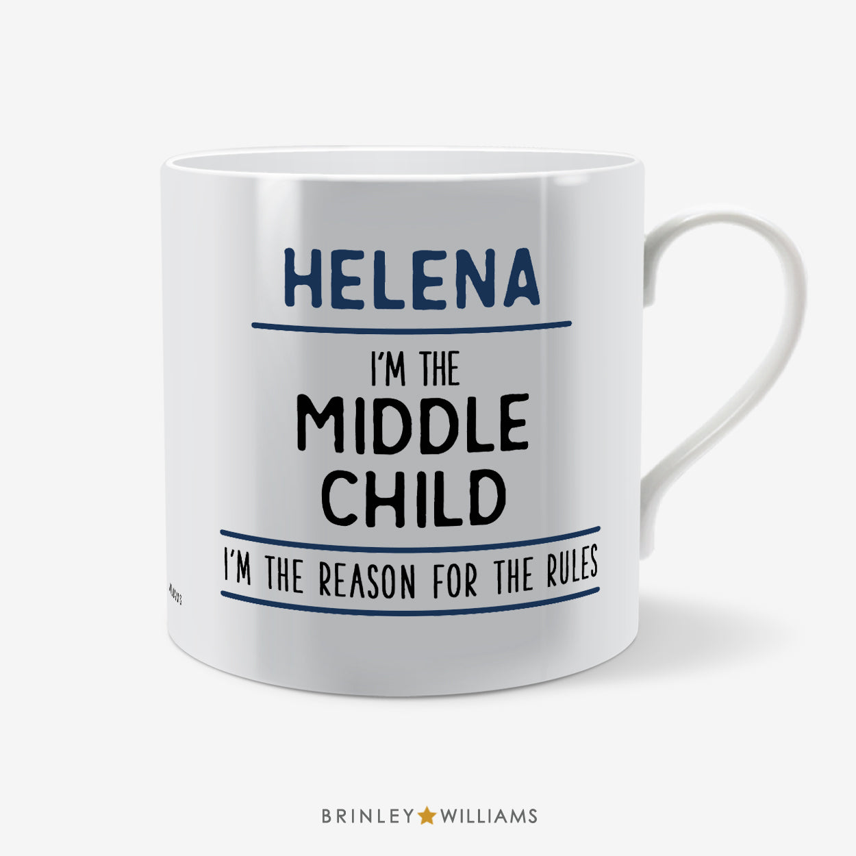 Sibling - Middle Child Personalised Mug - Navy
