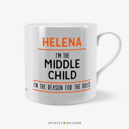 Sibling - Middle Child Personalised Mug - Orange