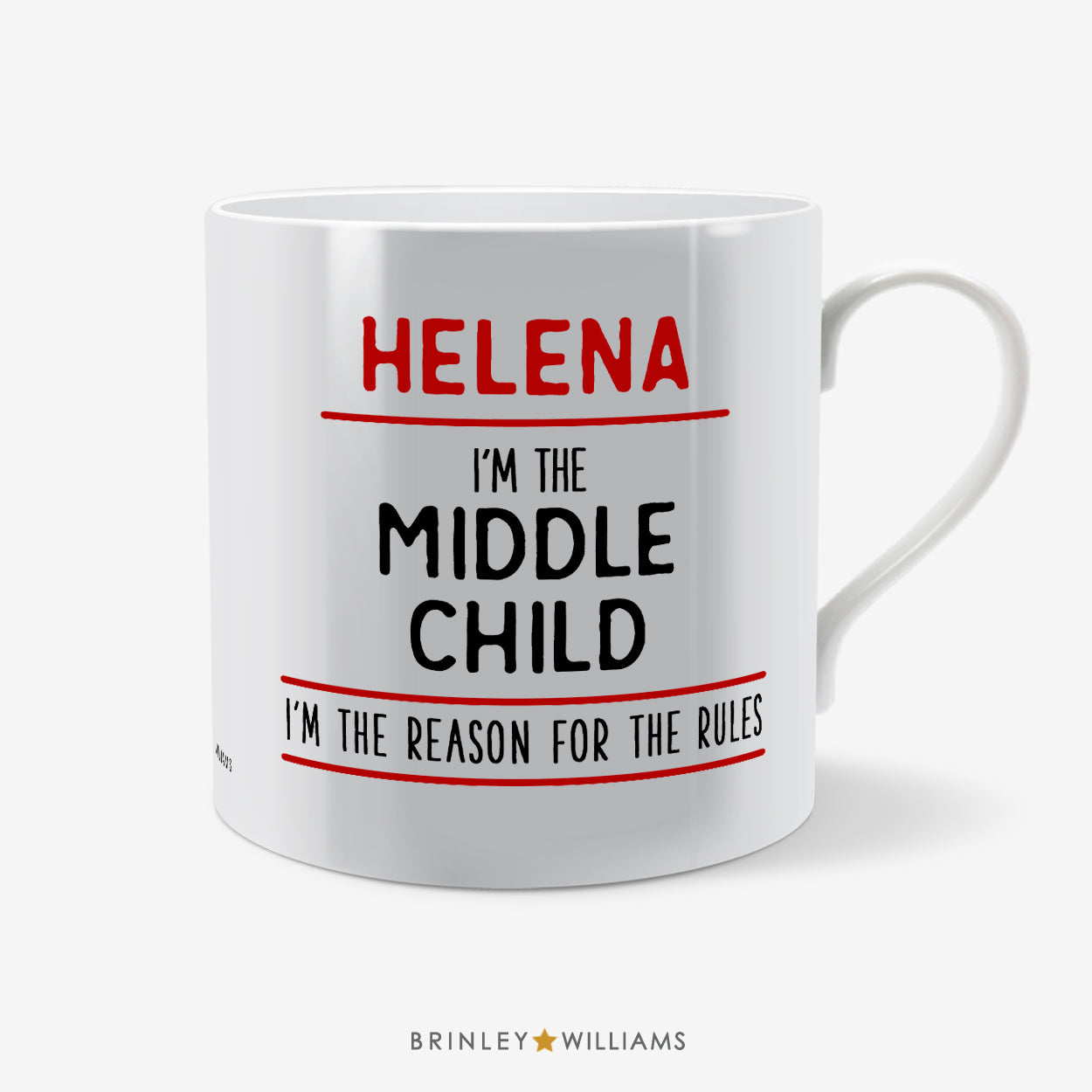 Sibling - Middle Child Personalised Mug - Red