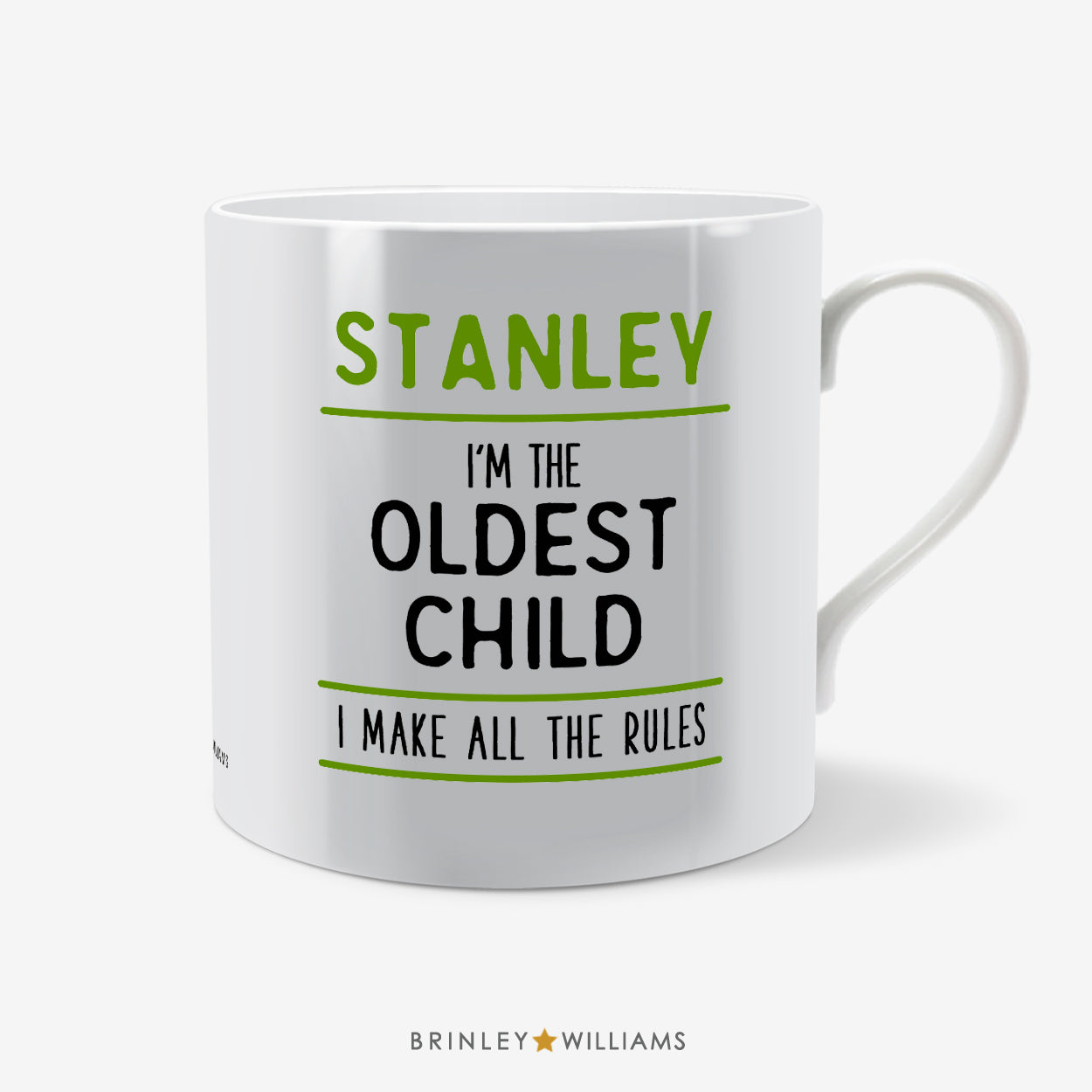 Sibling - Oldest Child Personalised Mug - Green