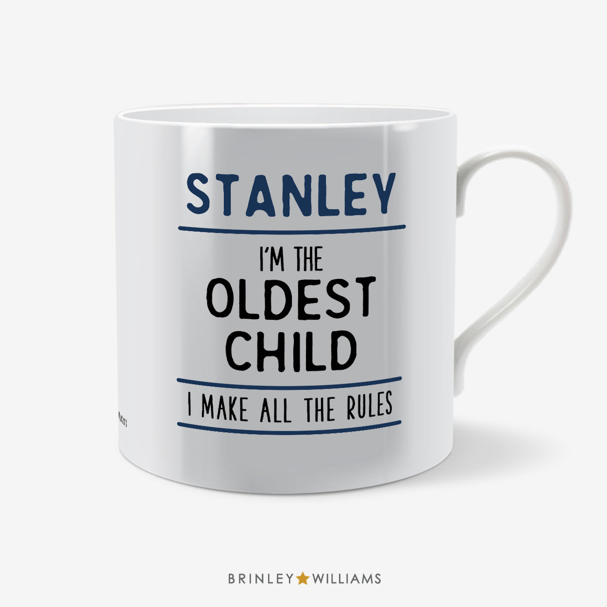 Sibling - Oldest Child Personalised Mug - Navy