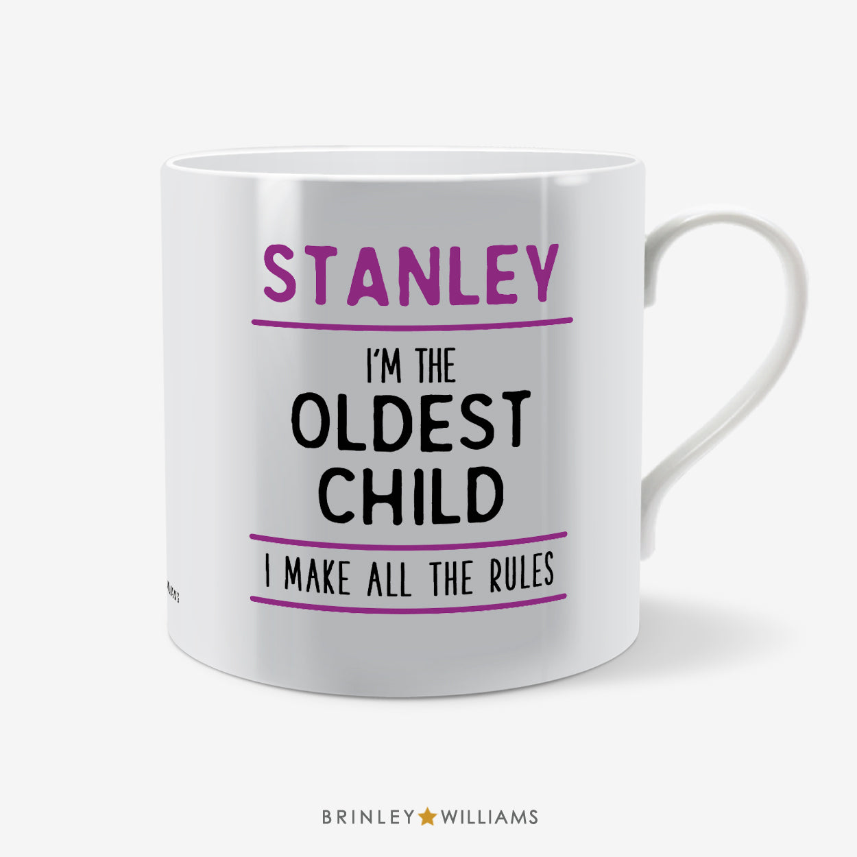 Sibling - Oldest Child Personalised Mug - Purple