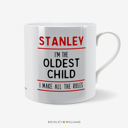 Sibling - Oldest Child Personalised Mug - Red