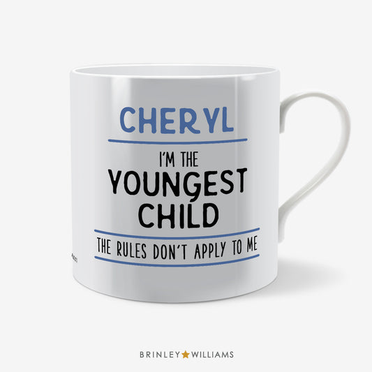 Sibling - Youngest Child Personalised Mug - Blue