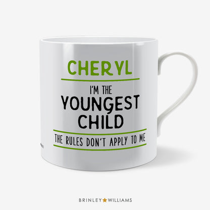 Sibling - Youngest Child Personalised Mug - Green
