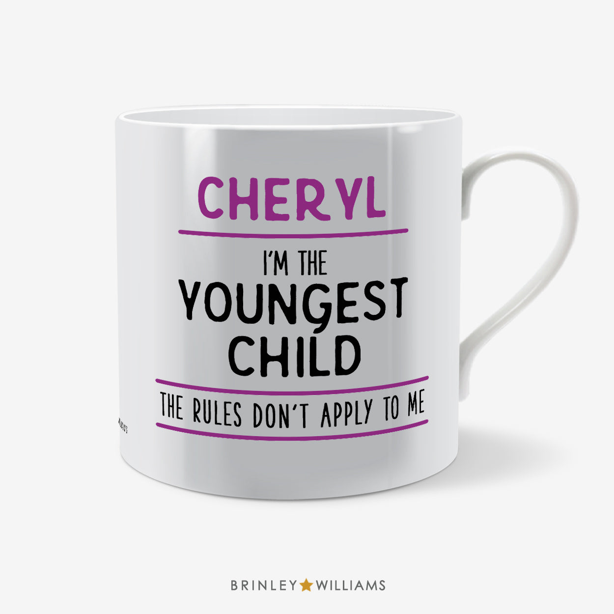 Sibling - Youngest Child Personalised Mug - Purple