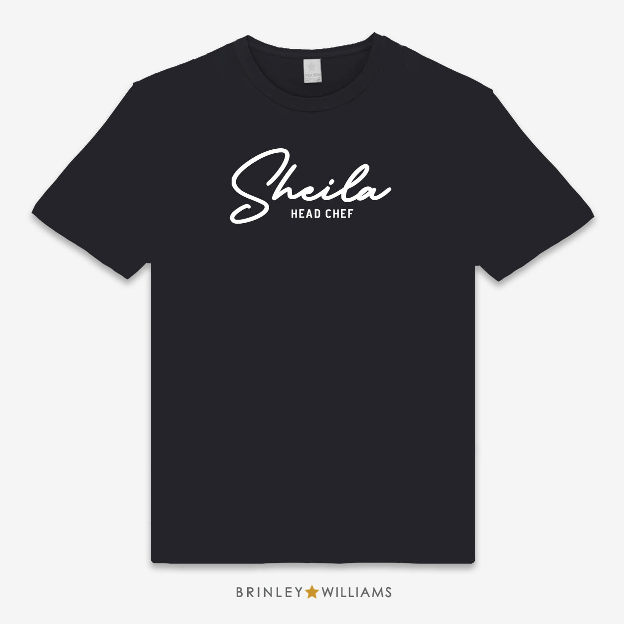 Signature Name Head Chef Unisex Personalised Culinary T-shirt - black