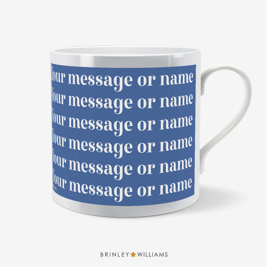 Simply Text Personalised Mug - Blue