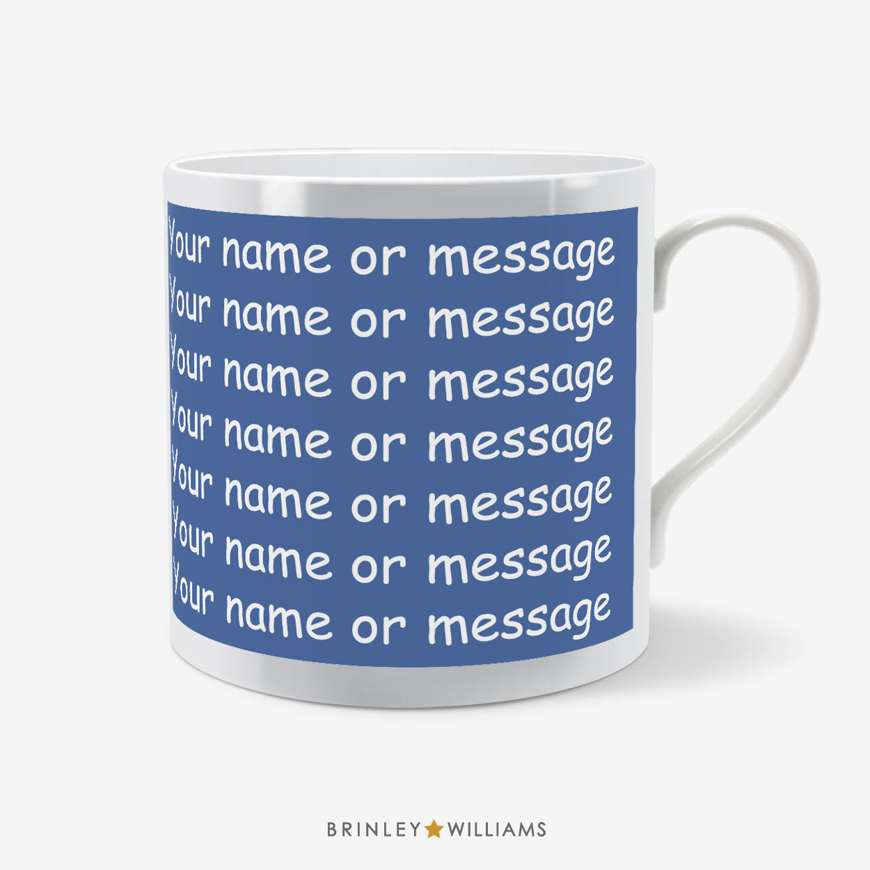 Simply Text Personalised Mug - blue