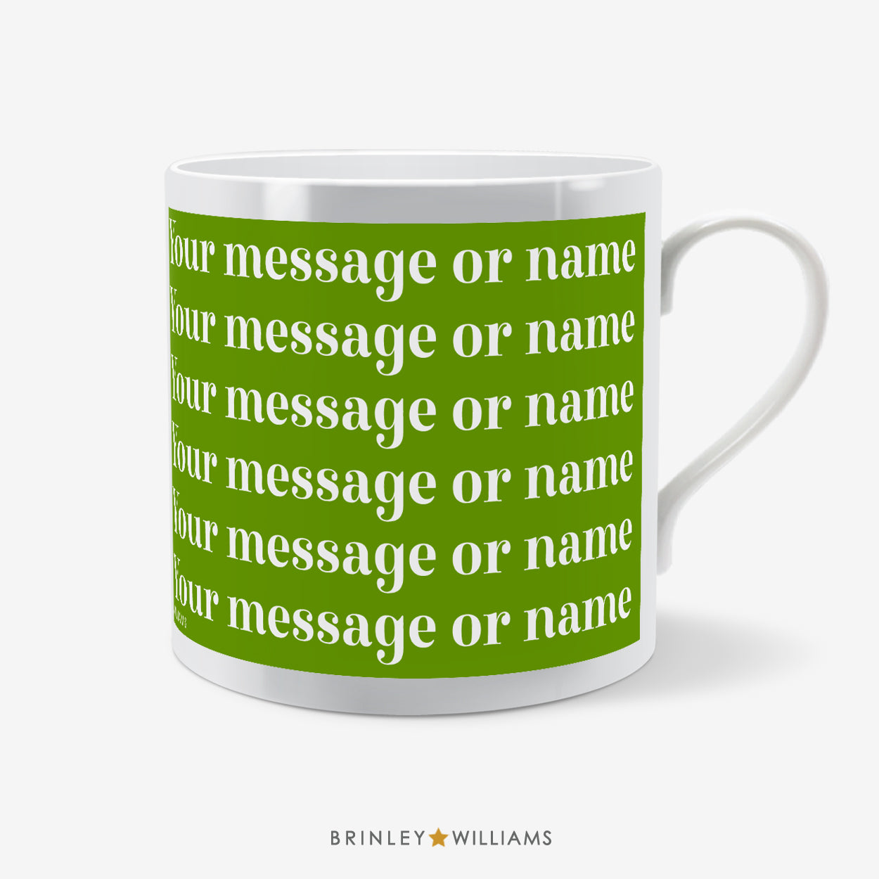 Simply Text Personalised Mug - Green