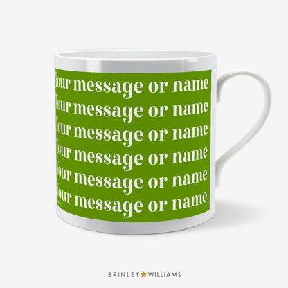 Simply Text Personalised Mug - Green