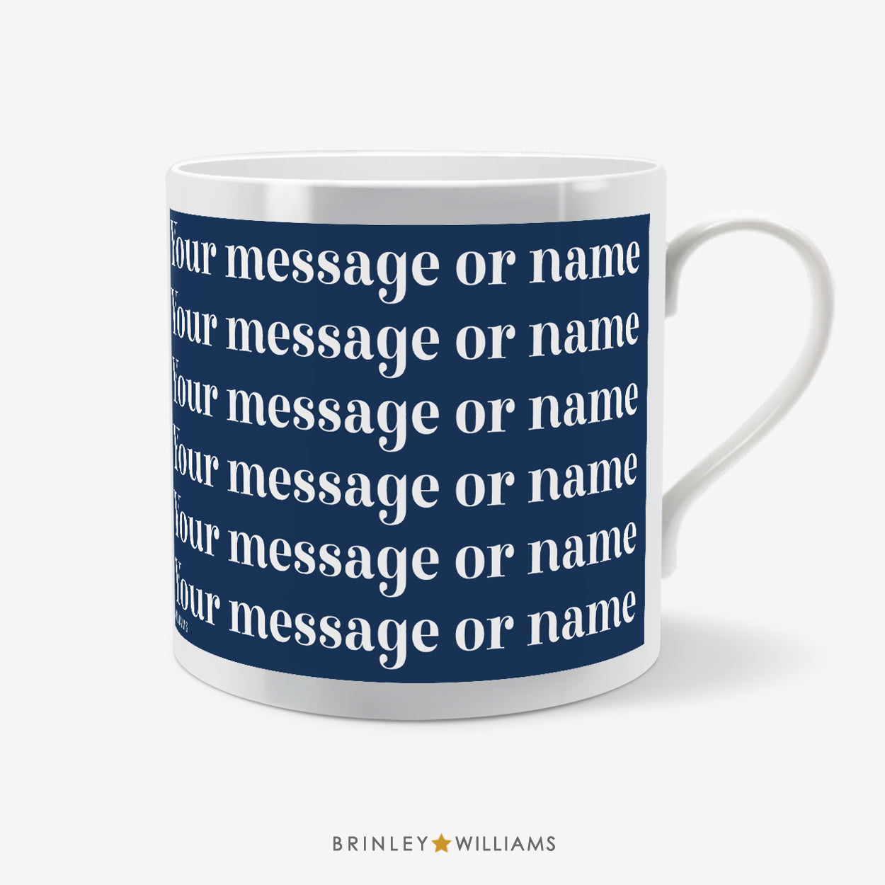 Simply Text Personalised Mug - Navy
