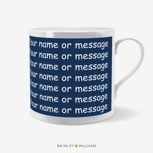 Simply Text Personalised Mug - Navy