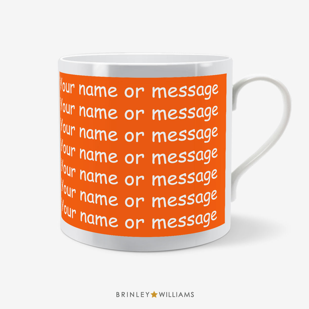 Simply Text Personalised Mug - orange