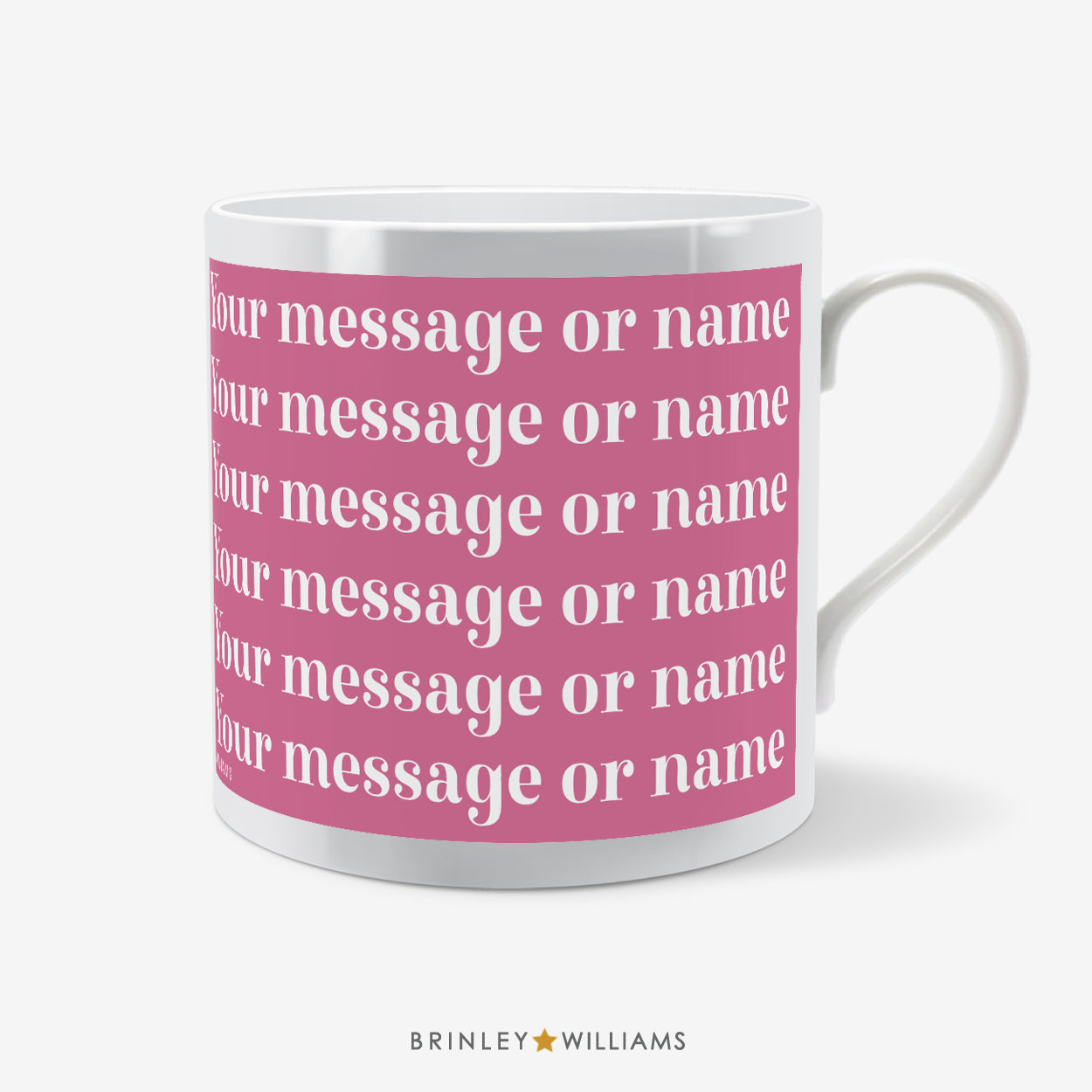 Simply Text Personalised Mug - Pink