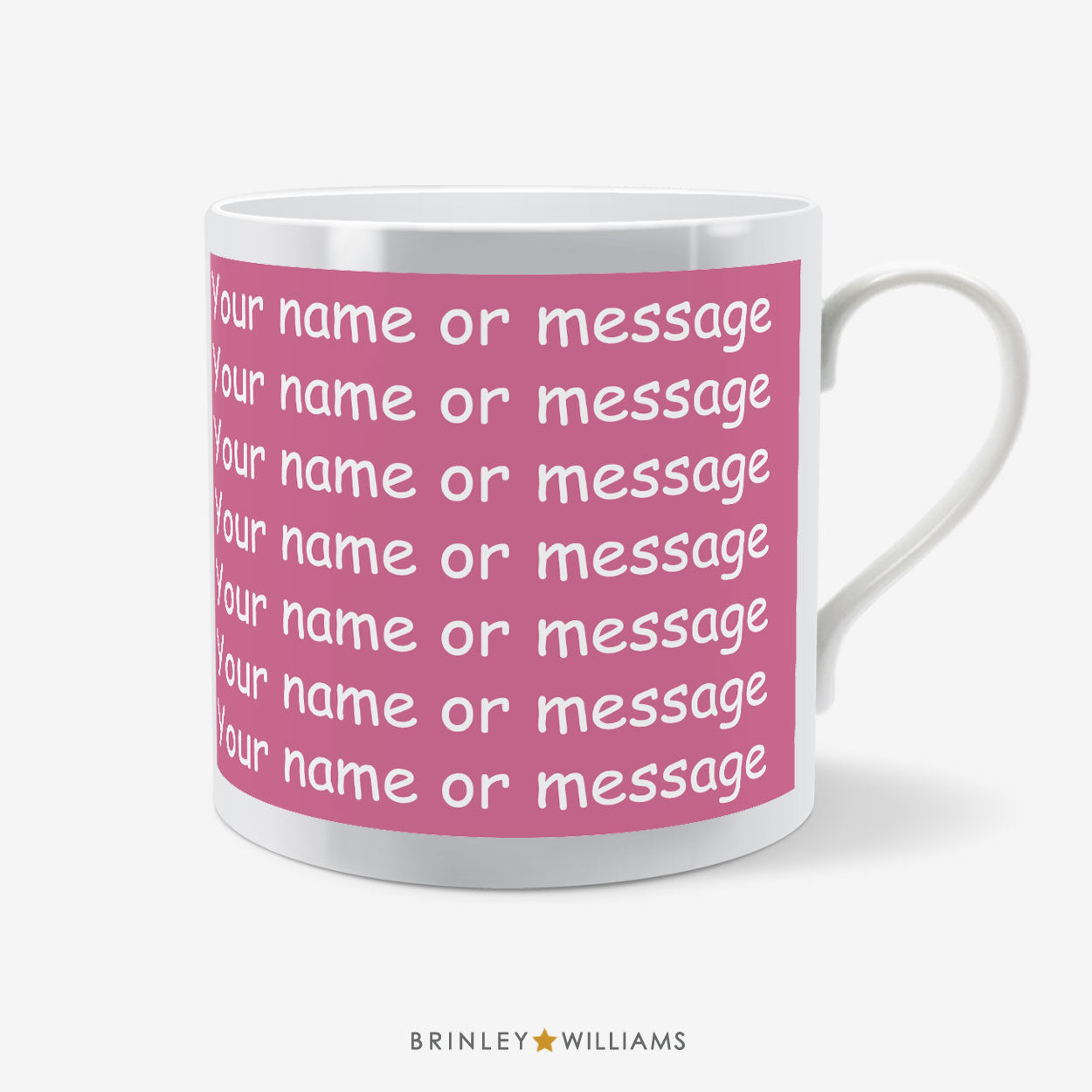 Simply Text Personalised Mug - pink