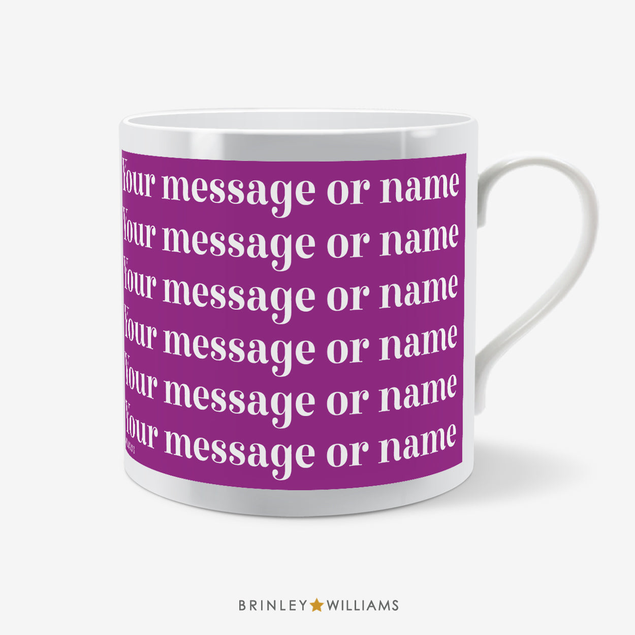 Simply Text Personalised Mug - Purple