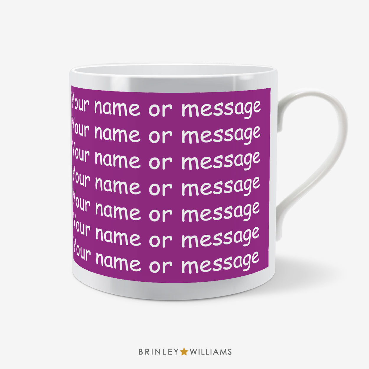 Simply Text Personalised Mug - purple