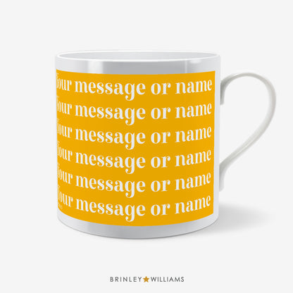 Simply Text Personalised Mug - Yellow