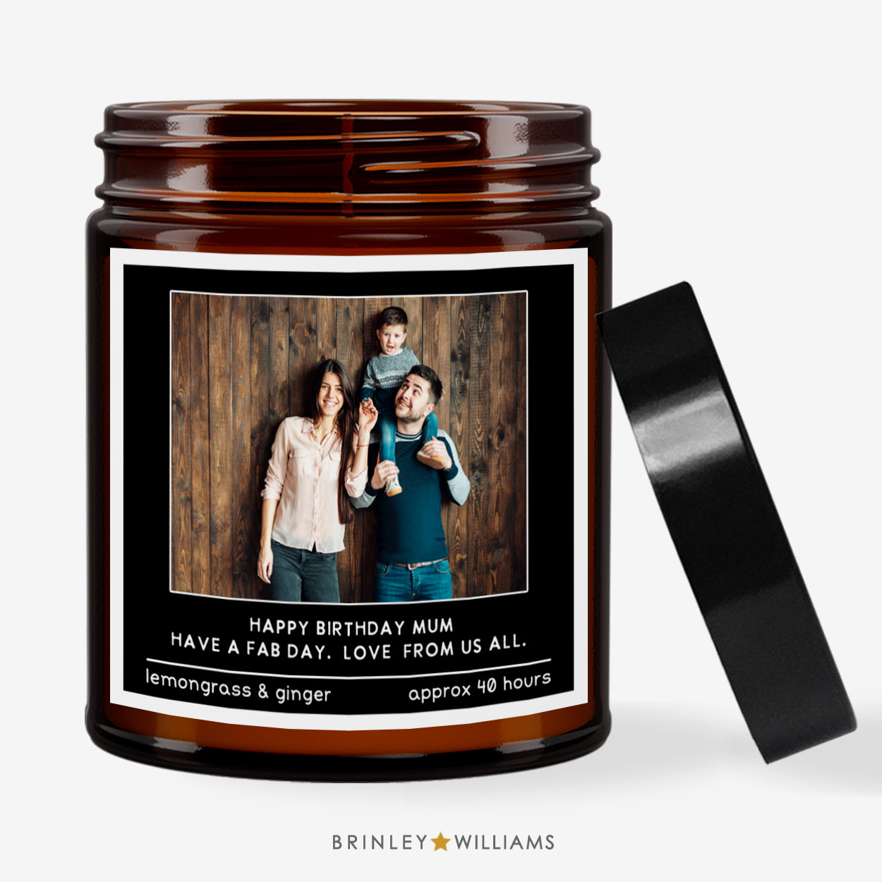 Snapshot Personalised Scented Candle - Bakelite Lid