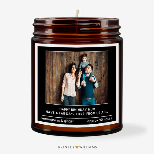 Snapshot Personalised Scented Candle - Black