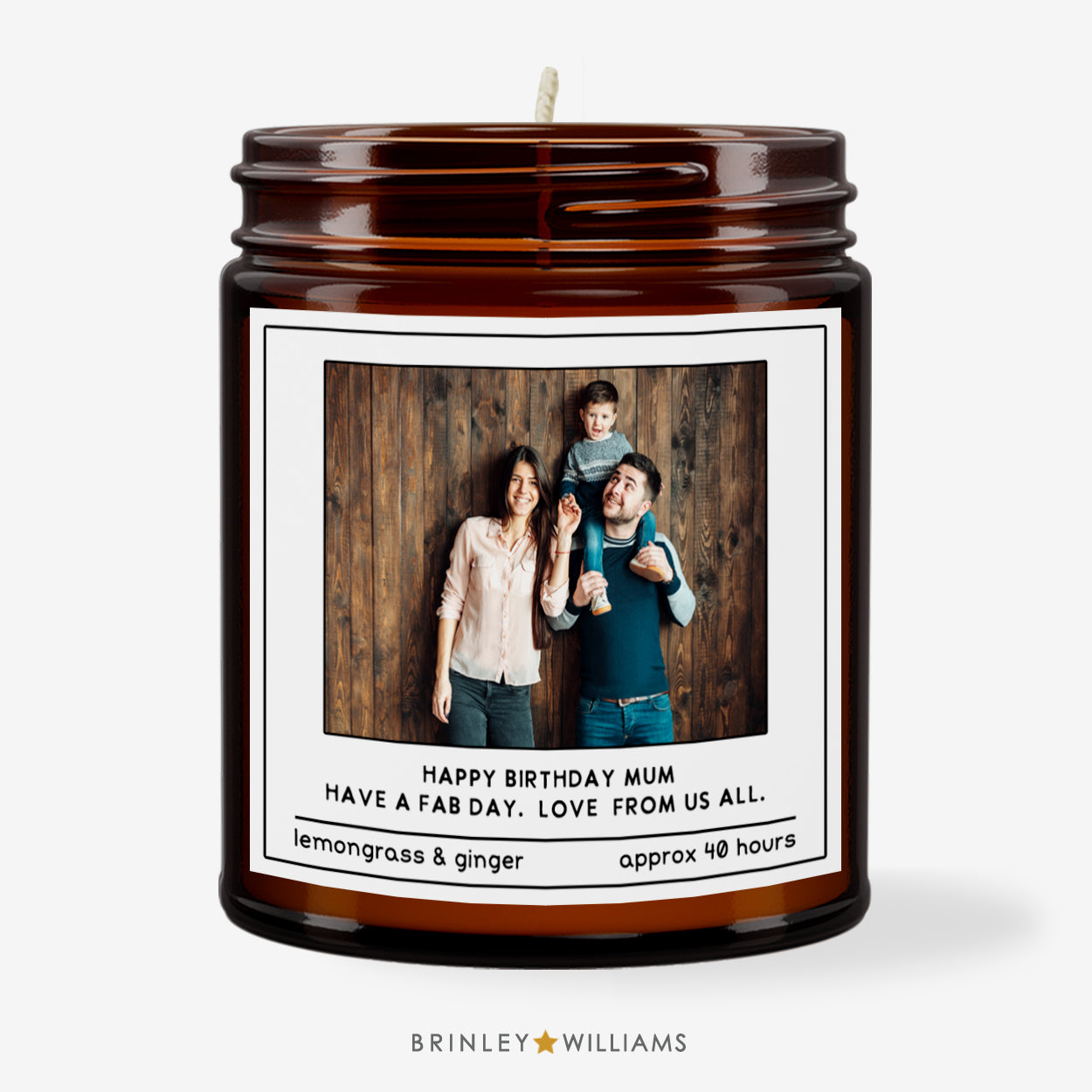 Snapshot Personalised Scented Candle - White