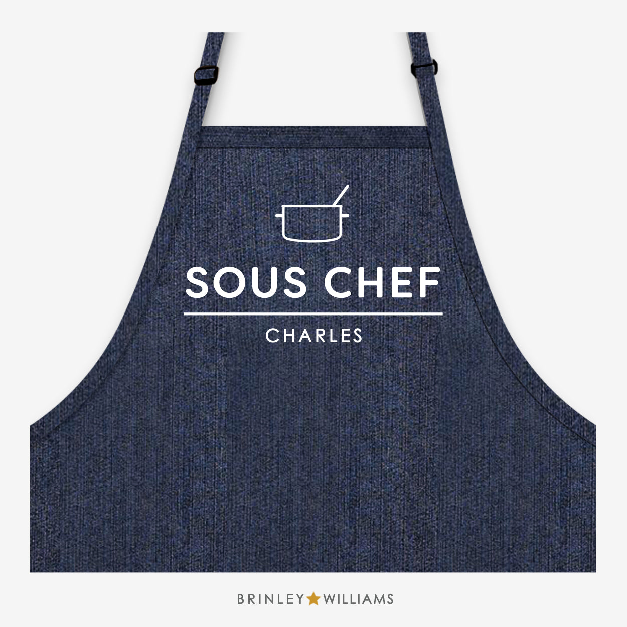 Sous Chef Personalised Indigo Denim Apron