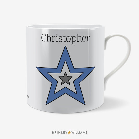 Star Personalised Mug - Blue
