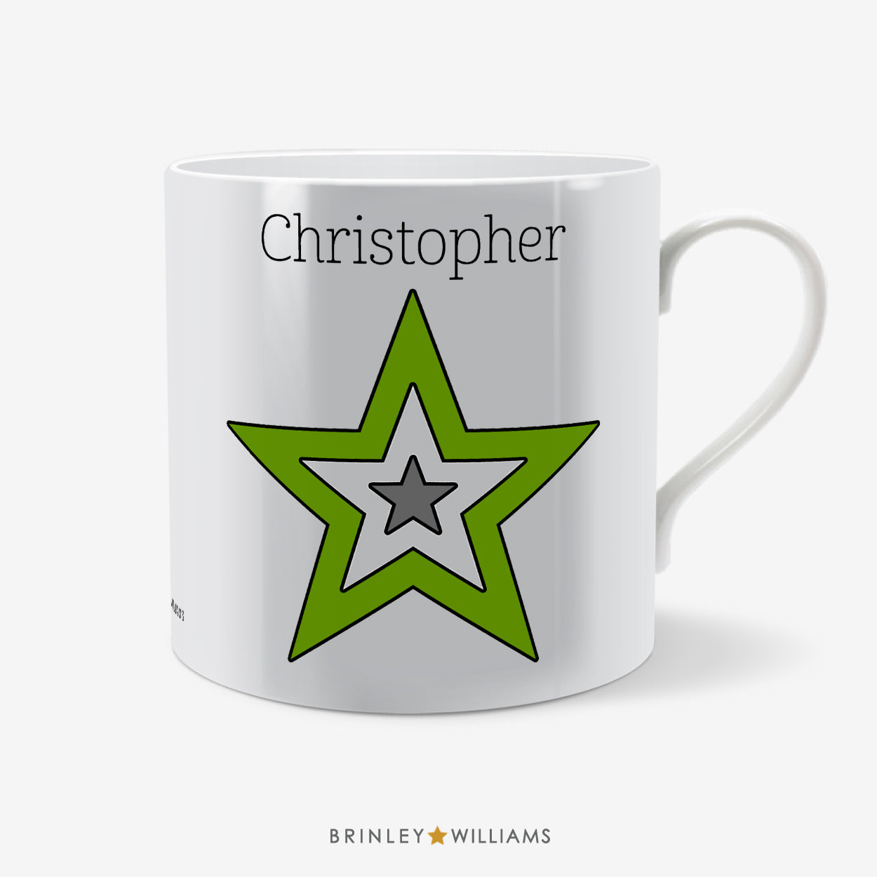 Star Personalised Mug - Green